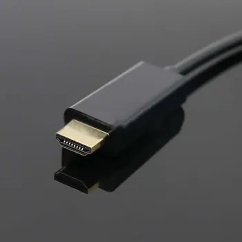 1,8 - метров дисплей Порт DP Мъжки към HDMI-съвместим Кабел за Адаптер Кабел Конвертор 4K Лаптоп PC HD TV Converter Найлонова торбичка - ONLENY