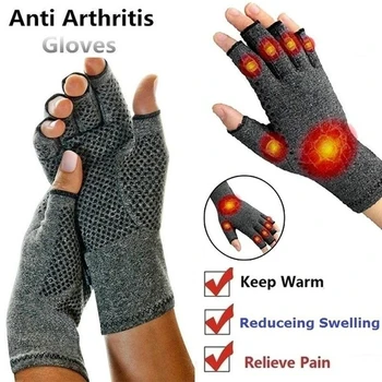 1 Чифт Топли Зимни Ръкавици за артрит Ръкавици за сензорен екран Антиартритная терапия Компресия Ръкавици и Облекчаване на болки в ставите
