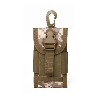 1 бр. Многофункционална бойна чанта за мобилен телефон водоустойчив оксфорд мини-лесна военна катерене поясная чанта с една кука
