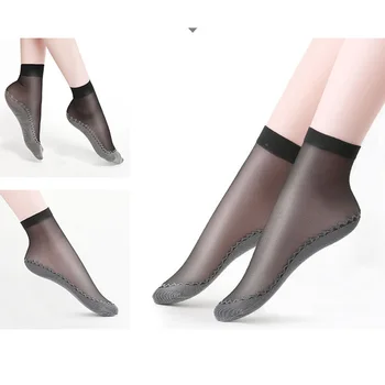 10 Двойки Лот Нови Кадифе, коприна дамски чорапи Памучни дъното на Мека нескользящая подметка Масаж влагоустойчив, отговарят на високи есента чорап