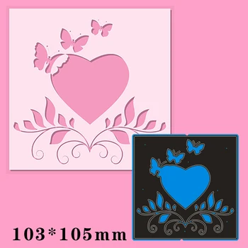 103*105 мм Кух Сърцето на Нови Плашки За Рязане на Метал декорации Бележки Полагане на Хартия Нов Занаятчийски Албум Карти Удар на Нож Мухъл
