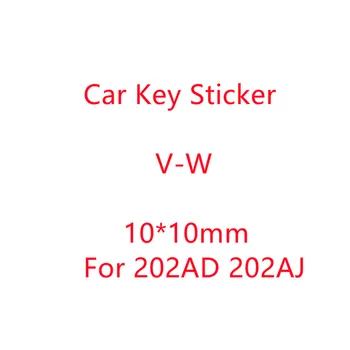 10ШТ 10*10 мм Стикер За Ключовете за колата Смола Епоксидни Crystal Емблемата на Безконтактно Дистанционно Управление на Лого за CC Magotan MQB48 MQB49 5C Бесключевой Дистанционно управление