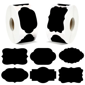 150 Бр Черни Етикети от PVC Етикети С Бледа Дръжката е Подвижна Водоустойчива Стикер на Борда Етикет За Етикети на Етикет за Резервоар за Съхранение на