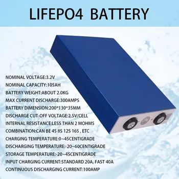 16ШТ 3.2 105Ah lifepo4 батерии 3C 300A отговорност за DIY 12 24 36 48 В 400Ah акумулаторна батерия лодка скутер каравана