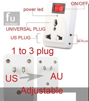 1to3 Универсален UK EU AU в САЩ/AU Включете щепсела на Захранването Адаптер на променлив ток за пътуване Конвертор за включване/изключване на НОВА