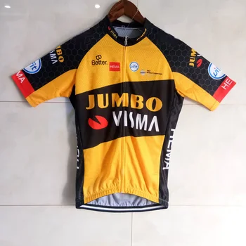 2021 JUMBO VISMA Колоездене Фланелка С Къс Ръкав на Велосипеди Джърси 19D Шорти МТБ Велосипедна Облекло Ropa Ciclismo Майо Велосипедна облекло