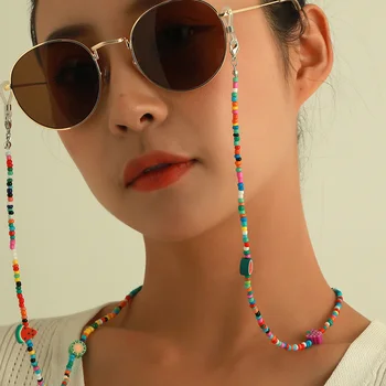 2021 Екзотични Естествени Слънчеви очила Маскиране на Веригата Въжета за връзки Кабели Цветни дрехи за очите Нови Модни дамски аксесоари, Подаръци момиче