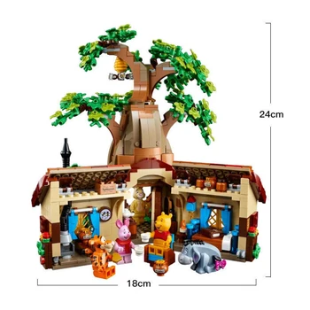 2021 Нов 1265 бр. Мечо Пух Строителни блокове Къща дърво Мечка Тухли Играчки за деца Подаръци за рожден Ден