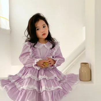 2022 Момиче на Испанската Лолита дрехи за малките момичета Дантелени рокли от турция за деца за рождения си Ден Рокля-пакет за деца Дрехи за кръщенета