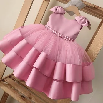 2022 Часово детско парти за момичета, Елегантни рокли за рожден Ден с лък принцеса Рокля за бала-Детска вечерна дрехи 3 8 години Vestido