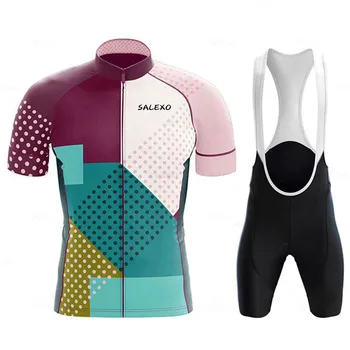 2022 мъжкият отбор Колоездене Джърси Комплект с къс ръкав Ropa Ciclismo Лятна Спортна форма за каране на велосипед МТВ Състезателна Велосипедна облекло