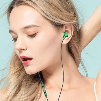 3,5 мм Кабелни Слушалки Метални Слушалки в ушите Слушалки С Микрофон с Шумопотискане Висококачествен Регулатор на силата на Звука За Samsung Xiaomi