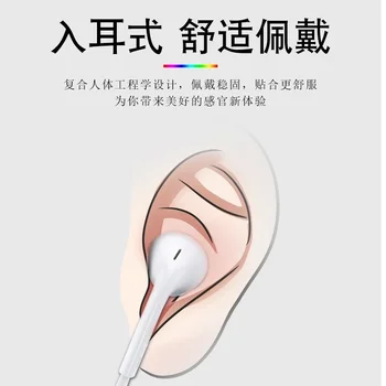 3,5 мм Кабелни слушалки в ушите, с кабелен горивото Слушалка на мобилния телефон Huawei Android Type-c Слушалки с Високо качество