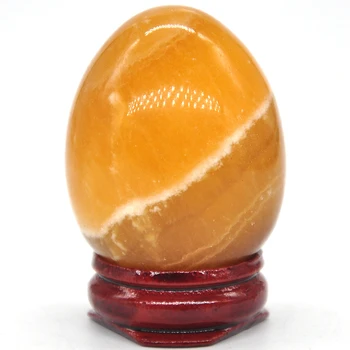 34x44 мм Оранжево Гипс Селенит Сатен, Препирам с Формата На Яйце Камък Здравословен Натурален Кристал Масаж Колекция от Минерали, Скъпоценни Камъни