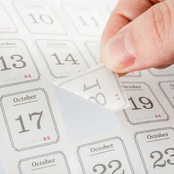 365 Дни от Дата Етикети на Лента за Лаптоп Млечен Списание Планер Марка Датата Календар Стикер Канцеларски 12 Листа