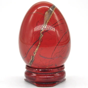 36x50 мм Червен Яспис е с Формата На Яйце Камък Исцеляющий Натурален Кристал Масаж Минерал Бижу Колекция Духовни Бижута