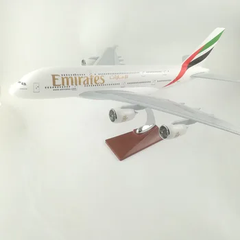 45-47 СМ Emirates A380 Модели на Самолети от Смола Статични Модели на Самолети, Модели на Самолети Щанд Колекция от Играчки Подарък Безплатна експресна доставка на EMS