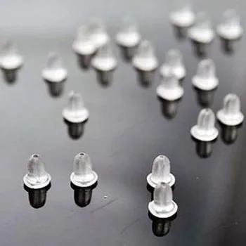 5 мм, 100 бр. Прозрачна Мека силиконова гума за обеци Защитна Кръгла коркова Висококачествени Бижута и аксесоари САМ резервни Части за затыкания ушите