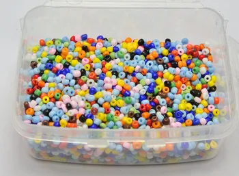 5000 Мъниста От Матово Стъкло 2 мм (10/0) Смесени Цветове + Кутия За Съхранение