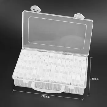 64-Слотный Контейнер За пластмасови Бутилки, кутии За съхранение на Аксесоари за диамант Живопис Титуляр за диамант живопис Daimond Живопис Box