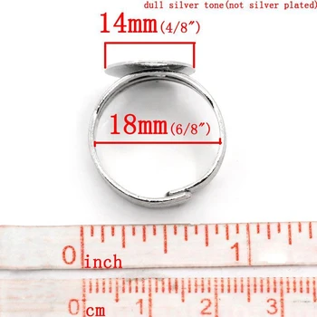 7.5 mm Плоска Кръгла Тава САМ Пръстени за пръстите на Комплекти за производство на Пръстени за пръстите от неръждаема стомана Компоненти за производство на бижута от пръстените