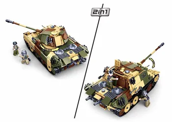 725 бр. на Сухопътните войски, Военен Танкова V Пантера е Резервоар за Изграждане на елементи на Оръжия за Война WW2 MOC Тухли Забавни играчки за момчета