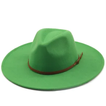 9,5 см поле за жени фетровая шапка с червени полета фетровая шапка на филц шапки църковна джаз клубна шапка мъжка шапка за жени църковна фетровая шапка с голяма периферия шапка