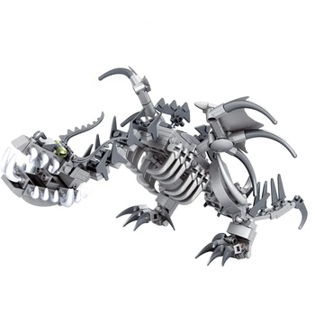 AUSINI Скелет на Дракон Строителни Блокове Създател на Играчки за деца Костни Играчки Модел Тухли Фигурки на Черепа Момчета Детски Играчки