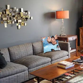 Ayta Албуми Синя калъфка с двустранно принтом Испания Певица Подови Калъфка за дивана по поръчка Калъфка Декорация на дома