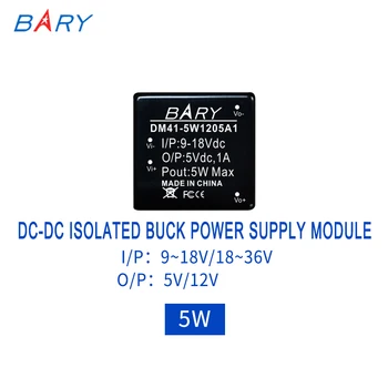 BARY DM41-5 W DCDC Изолиран Регулатор/стъпка надолу Модул От 5 До 36 В До 5/12/ Увеличение От 5 До 12/24-До 5/5 W