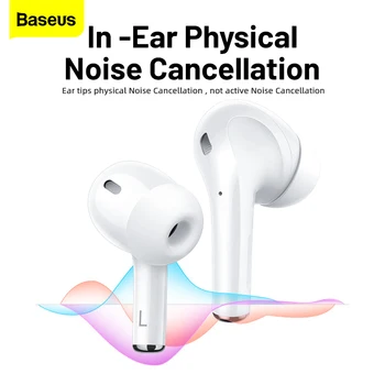 Baseus W3 TWS Bluetooth 5,0 Слушалки Безжични Слушалки Слушалки Настоящите Безжични Слушалки 