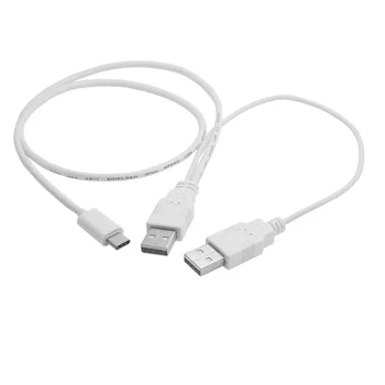 CY USB 3.1 Тип C USB-C за свързване на Два Конектори Допълнителен захранващ Кабел за пренос на данни за мобилни телефони и на твърдия Диск