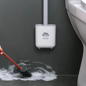Cleanhome Силиконовата Четка за Тоалетна Творчески Междина Мека Пластмаса Баня Домакински Инструменти За почистване на Тоалетни Четки и Аксесоари за баня