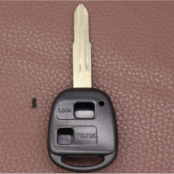 DAKATU С Подмяна на ЛОГОТО 2 Бутона за Дистанционно Ключодържател За Ключовете от Колата Калъф за ключове на Toyota Hiace Калъф за ключове с нож TOY41
