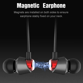 DFOI F52 Магнитни Слушалки Bluetooth Спортни Безжични тапи за уши Бутон за Управление Стерео Водоустойчив Тапи За уши Безжични Слушалки 110 mah