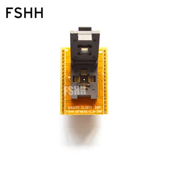 FSHH QFN36 за адаптер программатора DIP36 WSON36 UDFN36 MLF36 Размер на тестови гнезда ic=6 mm x 6 mm Стъпка на констатациите=0,5 мм