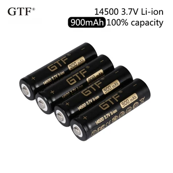 GTF 14500 3,7 НА 900 mah литиево-йонна Акумулаторна батерия реалния капацитет за фенерче/дистанционно управление/играчка главата 14500 3,7 На батерията