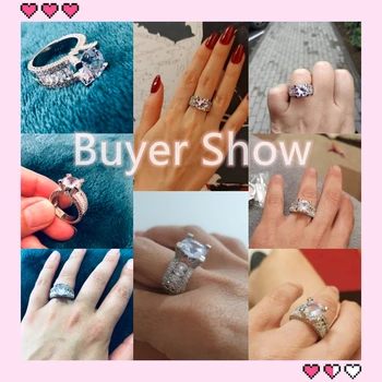 Huitan Прекрасни Големи пръстени с кубическим цирконии за жени Чудесен подарък за годишнина от сватбата Благородна жена вечерно пръстен Блестящи модерни декорации
