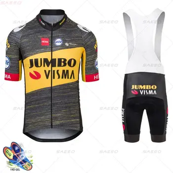 JUMBO VISMA 2021 националният Отбор на Испания Колоездене Джърси 19D Велосипедни шорти Костюм Ropa Ciclismo Мъжки Летни Велосипедни Майо Панталони Облекло МТБ Облекло