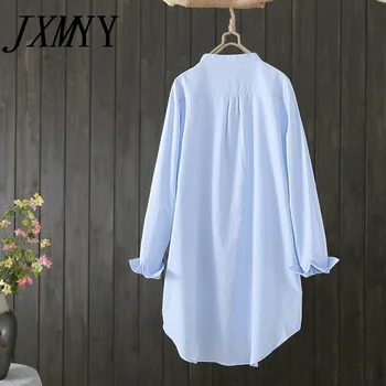 JXMYY Ризата е със средна дължина За жени Пролетни и есенни Новости Корея Ежедневни риза в стил 