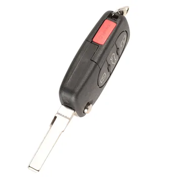 Jingyuqin Дистанционно Флип Ключодържателя с ключовете за колата с нож CR1620/CR2032 Титуляр за Audi TT A2 A3 A4 A6 A8, TT Quattro 2/3/4 Бутони
