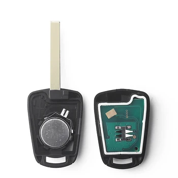 KEYYOU Автомобилен Ключ Дистанционно Управление За Система D Opel Vauxhall Astra H, 2004 - 2009 Zafira B 2005-2013 433 Mhz PCF7941 Чип HU100 Нож