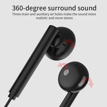 Kawanla F06 стерео слушалки Слушалки в ушите Слушалки с тежки бас с микрофон с 3.5 мм Слушалки с Кабел за iPhone HUAWEI Xiaom