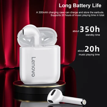 Lenovo LP2 Безжични Слушалки Bluetooth 5.0 Стерео Бас Сензорно Управление Безжични Слушалки Спортни Слушалки Водоустойчив Слушалки с Микрофон