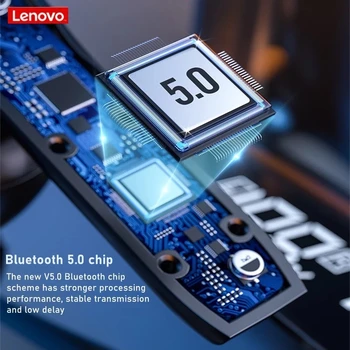 Lenovo QT81 TWS Безжични Слушалки Стерео Спортни Водоустойчиви Слушалки Слушалки с Микрофон Bluetooth Слушалки, HD Предизвикателство 1200 ма