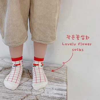 MILANCEL 2022 Пролетта на Нови детски чорапи Сладки чорапи за момичета грах ежедневни Памучни чорапи за момчета Корейски детски чорапи