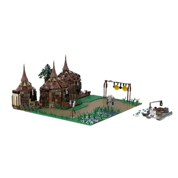 MOC Архитектура на Средновековната Катедрала, Църквата Строителни Блокове Набор от Стражева Кула Зимна Селска Къща Тухли Играчки За Деца, Детски подарък