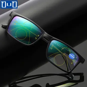 Qutzzmnd Прогресивни Очила За четене на Мъже, Жени Мультифокальные Бифокални Анти-Синя Светлина Увеличителни Очила за далекогледство +1,0~+4,0