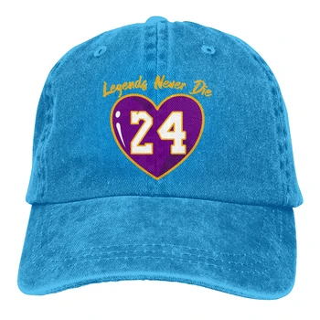 Rip легенди никога не забравяй никога не умират бейзболна шапка, Мъжки шапки цветове Дамски Летни Дропшиппинг Любов 24 Шапки Кобе Брайънт