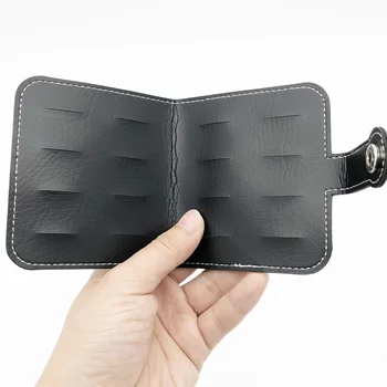 SLOZZ Кожен Държач за невротрансмитер Чанта в Чантата си, Акустични, Електрически Плектър 0,46 0,71 0,96 мм Микс Черна Форма на Триъгълник, Квадрат